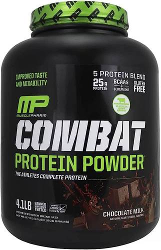 Muscle Pharm Combat Protein Powder Chocolate Milk, 4 lbs.24g of Protein Per Serving