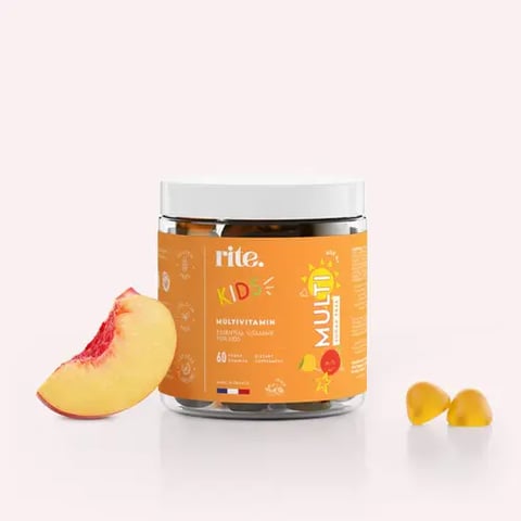 رايت قطع جيلاتينية فيتامينات متعددة خالية من السكر للأطفال 60 قطعة - Rite Kids Multivitamins Gummies 60