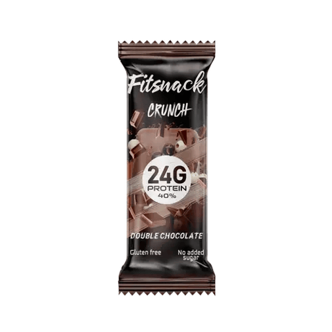 فيت سناك كرانشي بالشيكولاتة المزدوجة مع الكولاجين 60 جم - FITSNACK CRUNCH PROTEIN BAR DOUBLE CHOCOLATE WITH COLLAGEN 60GM