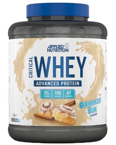 ابلايد نيوترشن كريتيكال واى بروتين بليند, نكهة لفافة القرفة , 2 كجم -Applied Nutrition Critical Whey Protein Cinnamon Bun 2KG
