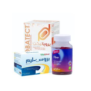بكج للجهاز الهضمي (بروسليم، بروباتكت، فايز فايبر)  - (Broslim, Probatect, Fine's Fiber)