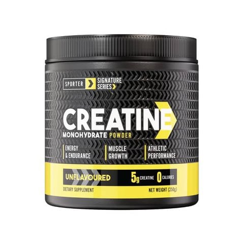 سبورتر سيغنتشر سيريز – كرياتين مونوهيدرات – بدون نكهة – 250 جرام - Sporter Signature Series - Creatine Monohydrate - Unflavored - 250 Grams