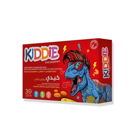 Kiddie Multivitamins Vitamin C 15 mg and Vitamin D3 5 mcg Lemon Orange, Strawberry Flavor 30 Gummies