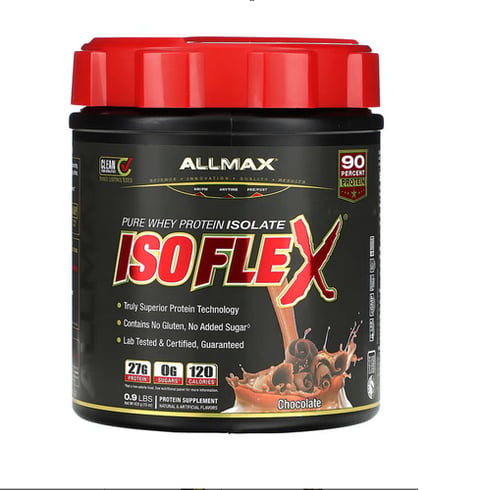 ال ماكس بروتين ايزو فليكس 1 رطل بنكهة شوكولاتة-ALLMAX Isoflex Chocolate 1LB
