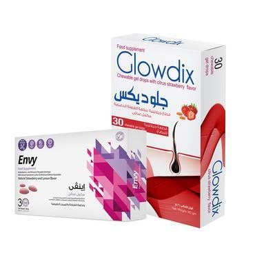 مجموعة جلوديكس30 واينفي للعناية بالشعر - Glowdix 30 and Envy