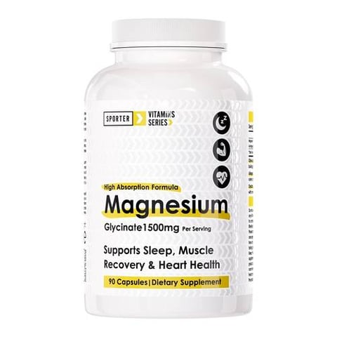 Sporter – Magnesium Glycinate – Unflavored –1500mg – 90 Capsules