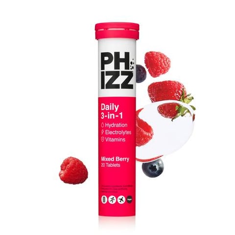 PHIZZ DAILY 3 IN 1 MIXED BERRY FLAVOURED EFFERVESCENT TABLETS 20S