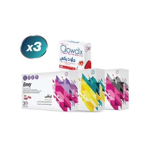 Three month Beauty Package (Glowdix – Envy – Selewell – Folysira)