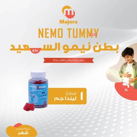 بكج نيمو السعيد (لينداجم بريبيوتك 1) - Nemo Tummy Bundle (Lindagum Prebiotic 1)