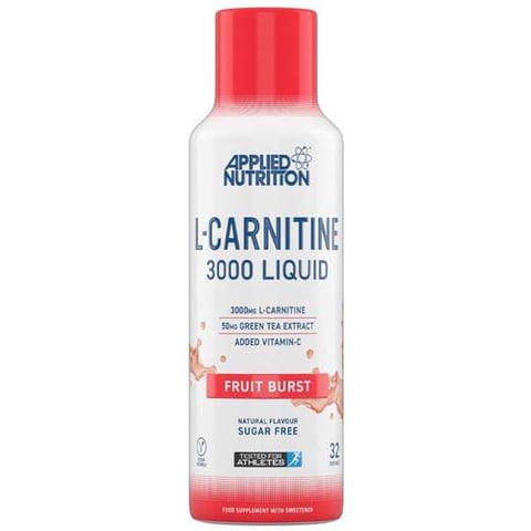 ابلايد نيوتريشن ل كارنتين سائل-3000ملي جرام- ملم 480- Applied Nutrition L Carnitine Liquid, 3000 mg, Fruit Burst, 480ml