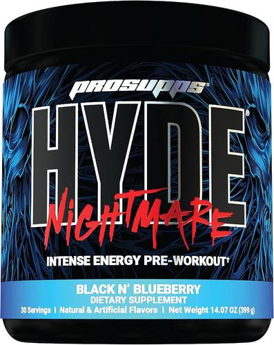 بروسابس هايد نايت مير بنكهة التوت الأزرق و الأسود 30 حصة .. PROSUPPS Hyde Nightmare Black & Blueberry 30Serv