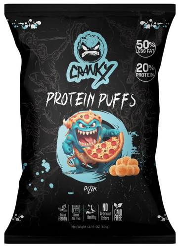 كرانكي منتفخات البروتين بنكهة البيتزا 60 جم - Cranky Protein Puffs -Pizza 60G