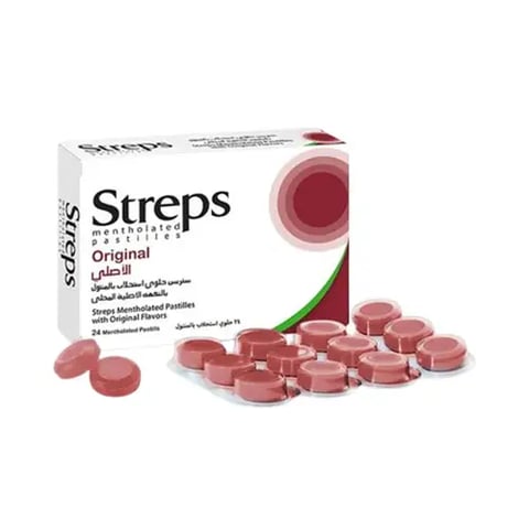 ستربس الأصلي 24 حبوب مص-STREPS ORIGINAL FLAVOUR 24 LOZENGES
