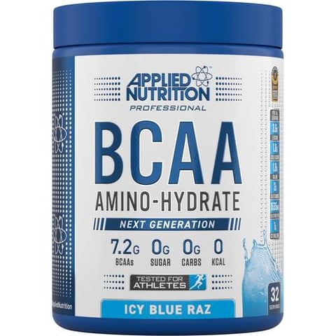 أمينو-هايدريت BCAA من Applied Nutrition - نكهة التوت الأزرق البارد - 450 جرام - AN BCAA AMINO-HYDRATE ICY BLUE RAZ 450G