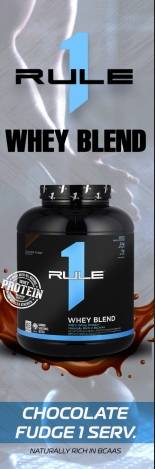 Rule 1 whey blend chocolate fudge 1 serv