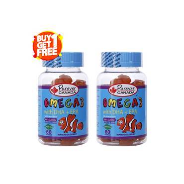 اشتري بيورايفر حلوى جيلاتينية اوميغا 3 واحصل علي الثانيه مجانا - Buy one Purever Omega3 and get one free