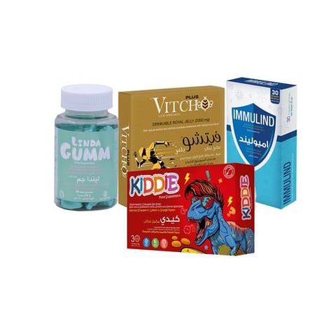 Summer Family Pack (Vitcho Turbo, immulind, Kiddy, Lindagum Biotin)