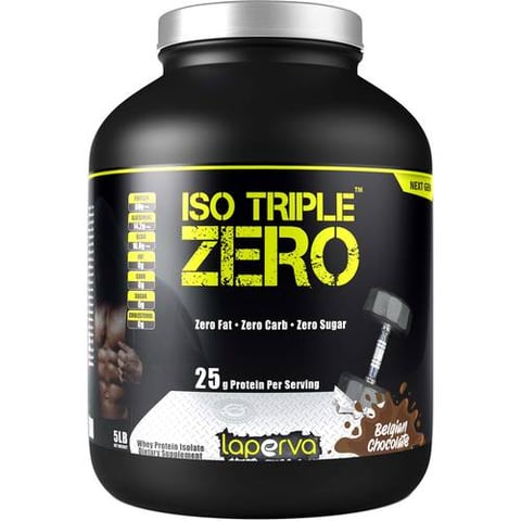 مسحوق بروتين ايزو تريبل زيرو من لابيرفا، بطعم الشوكولاتة، وزن 5 رطل- LAPERVA ISO TRIPLE ZERO BELGIAN CHOCOLATE 5LB