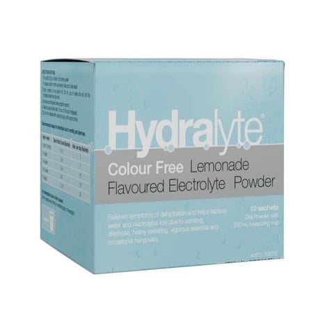 Hydralyte Sachets Color Free Lemonade 4.9Gx10