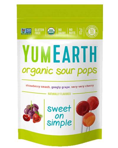 مصاصات حامضة عضوية من يام إيرث، 14 مصاصة -YumEarth Organic Sour Lollipops, 14 Pops
