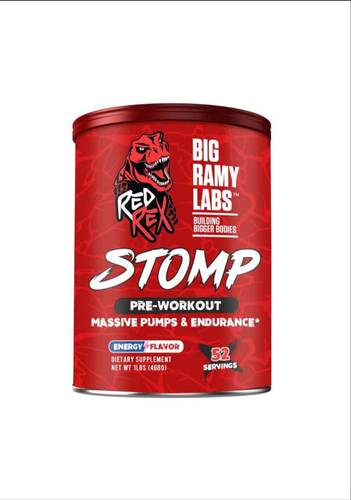 BIG RAMY LABS RED REX STOMP ENERGY FLAVOR 468 GM 52 SERV.