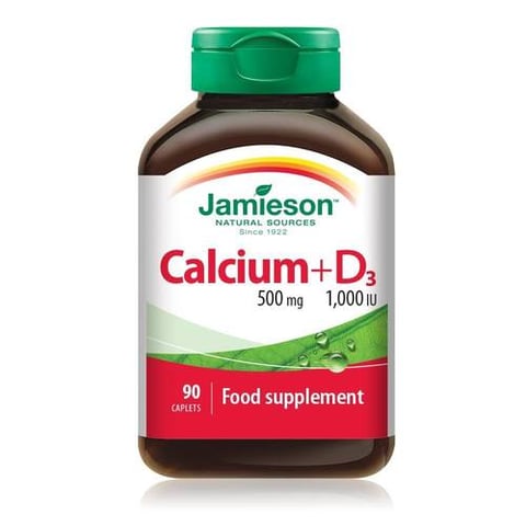 JAMIESON CALCIUM 500 MG + VIT.D 1000 IU 90 TABLETS