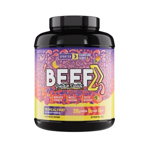 سبورتر – بيف بروتين آيزوليت – فواكه استوائية – 4 باوند - Sporter - Beef Protein Isolate - Tropical Fruit - 4 lbs