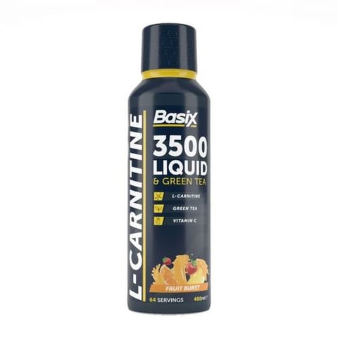 بيسيكس إل-كارنيتين 64 حصة من مركز الفاكهة 480 مل-BASIX L- carnitine Fruit Burst 480 ml - 64 Servings