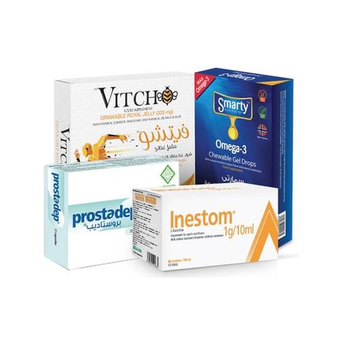 بكج دعم المقاومة (بروستاديب - إنيستوم- فيتشو - سمارتي) - Resistance Support Pack (Prostadep – Inestom – Vitcho – Smarty)