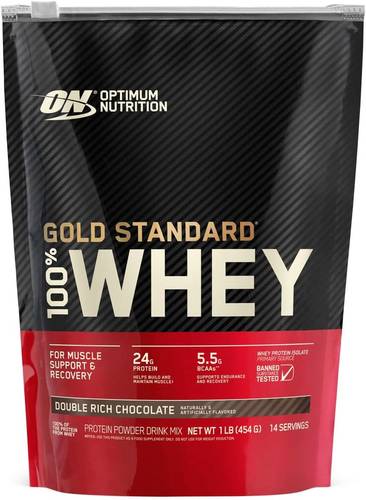 أوبتيمم نيوترشن واي جولد ستاندرد 1 رطل نكهة الفانيلا آئيس كريم - Optimum Gold Standard 100% Whey - Vanilla Ice Cream - 1lb