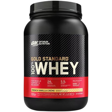 واي بروتين جولد استندرد 2 باوند فانيلا ايس كريم-ON Gold Standard 100% Whey (2LB) Vanilla Ice Cream
