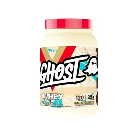 قوست بروتين واي 2 رطل 28 حصة بنكهة آيس كريم القهوة-Ghost Whey Protein 2LB 28 SERV Coffe Ice Cream