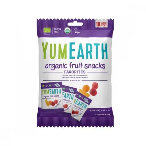 YumEarth Organic Fruit Snacks 10 Snack Packs 198gm