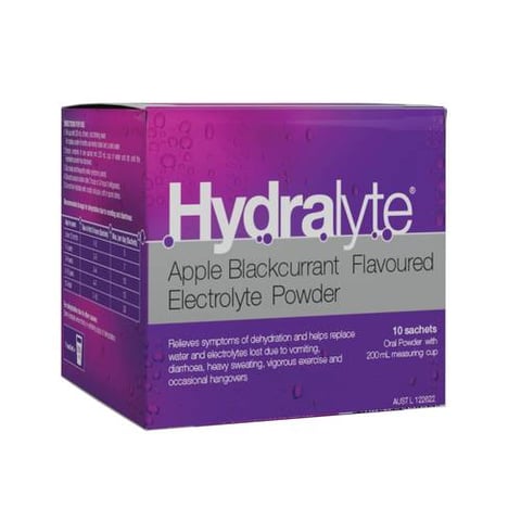 Hydralyte Sachets Apple Blackcurrant Flavor 4.9Gx10