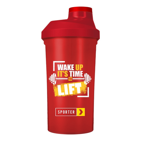 Sporter Wake up It's Time To Lift Shaker Red 600 ml 
