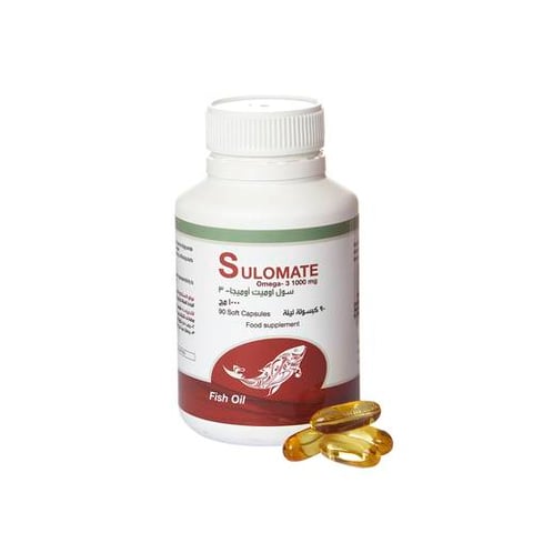 سول أوميت أوميغا 3 بتركيز 1000 ملجم 90 كبسولة - Sulomate Omega 3 1000mg 90 Capsules