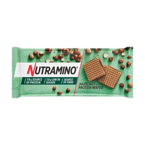 نيوترامينو ويفر بروتين محشو بنكهةالبندق ، 39 جم-Nutramino High Protein Wafer Hazelnut 39 gm