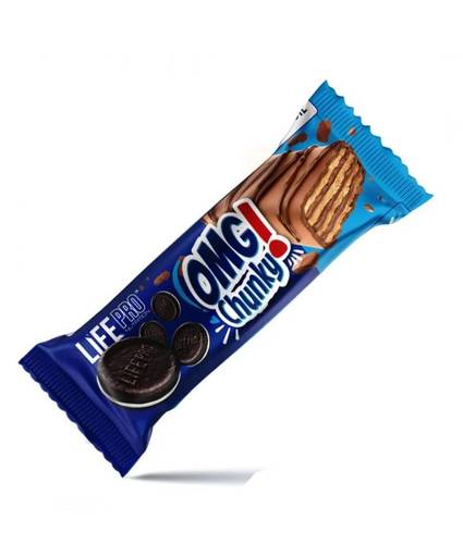 لايف برو فيت شانكي بروتين بار بنكهة الكوكيز السوداء و الكريمة 35جم - LIFE PRO FIT FOOD OMG CHUNKY PROTEIN BAR   BLACK COOKIES AND CREAM 35G