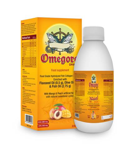 Omegore Drink, Flaxseed Oil, Olive Oil & Fish Oil 230ml