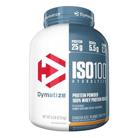 دايماتايز آيزو 100 5 باوند نكهة الشوكولاتة وزبدة الفول السوداني-Dymatize ISO100 5 lbs Chocolate Peanut Butter Flavor