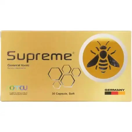 سوبريم رويال جيلي و حبوب اللقاح و العكبر 30 كبسولة-Supreme Royal Jelly, Bee Pollen & Propolis 30 Capsules