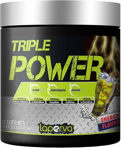 لابيرفا تربل باور, طعم الطاقة, 30, تعزيز الأداء البدني وتقليل التعب-LAPERVA TRIPLE POWER ENERGY FLAVOR