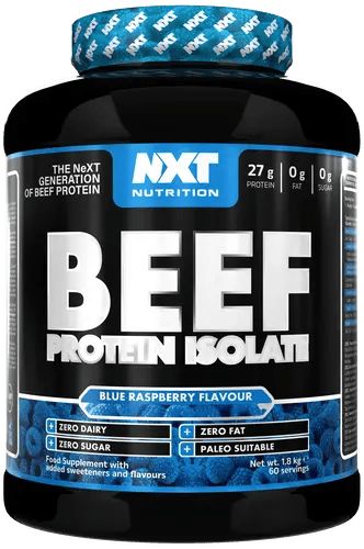 NXT Nutrition Beef Protein Isolate 1.8kg - Blue Rasperry