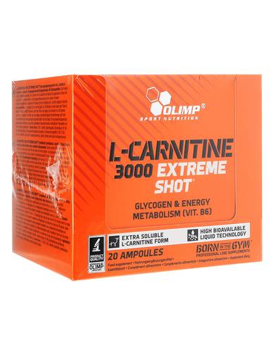 Olimp Sport Nutrition L-Carnitine 3000MG Extreme Shot ampoule-1Serv-25Ml