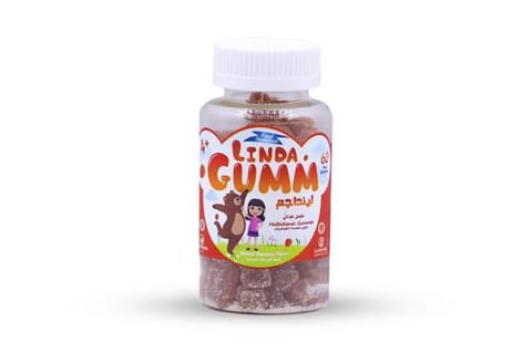  لينداجم فيتامينات متعددة نكهة الفراولة 60 قطعة - Lindagumm Multivitamins Strawberry Flavor 60 Gummies