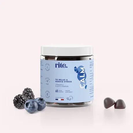 Rite calm gummies for stress relief and healthy sleep 60 pieces
