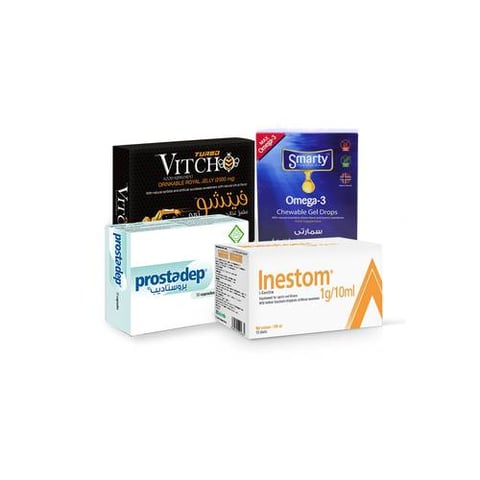 باقة المقاومة نيو ( فيتشو تربو - انيستوم - سمارتي - بروستاديب) - Resistance Package New (vitcho Turbo - inestom - Smarty - Prostadeb)