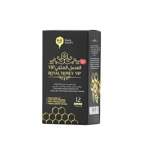 العسل الملكي في اي بي  12 حبه 15 جم-REEQ ALNAHAL ROYAL HONEY VIP 12 SACHETS 15 GM