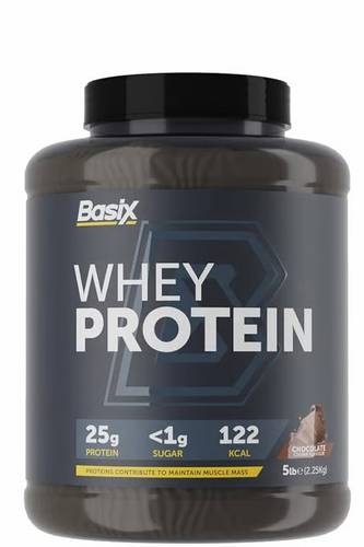 Basix - Muscle Whey Protein -  Chocolate Peanut Butter - 5LB Tubs - بيسكس بروتين مصل اللبن للعضلات - بنكهة شوكولاته و زبدة الفول السوداني- 5 رطل