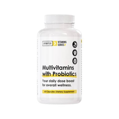 سبورتر - فيتامينات ومعادن متعددة مع البروبيوتيك - بدون نكهة - 60 كبسولة -  Sporter - Multivitamins & Minerals with Probiotic - Unflavored - 60 Capsules